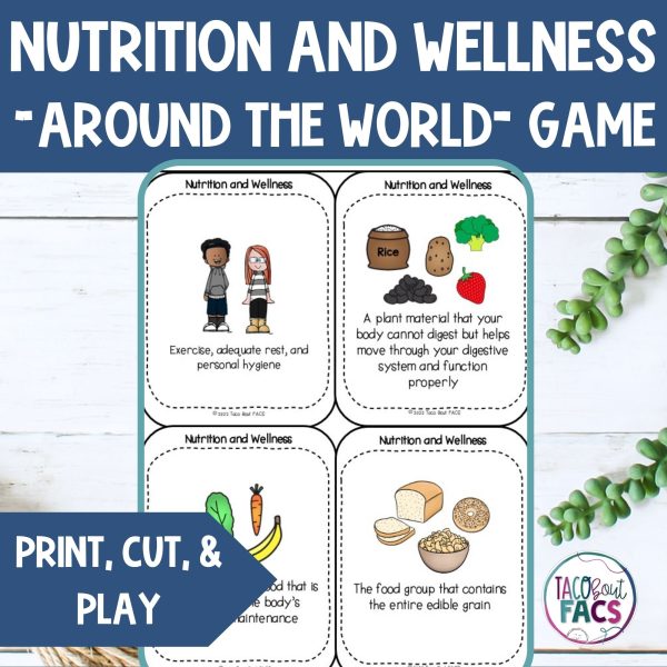 nutrition and wellness around the world flashcard game