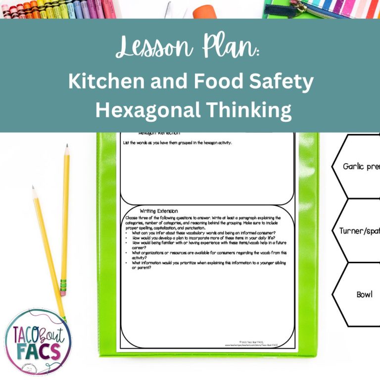 Kitchen and Food Safety Hexagonal Thinking FCS Family and Consumer Science