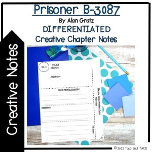 Prisoner B-3087 differentiated chapter notes novel study