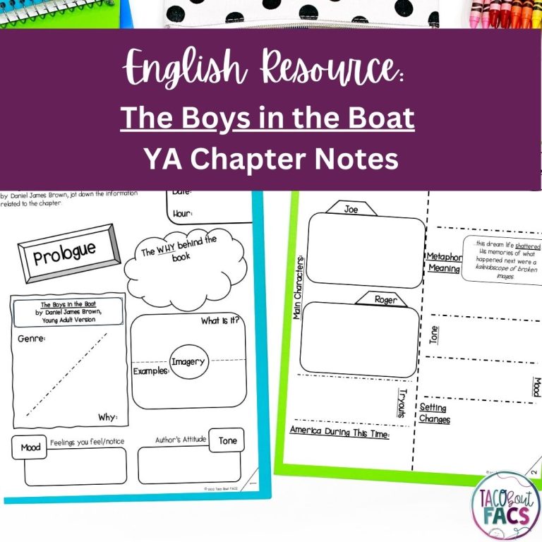 The Boys in the Boat Young Adult Chapter Notes. 8th grade English