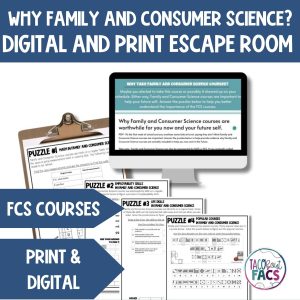 why take family and consumer science digital and print escape room