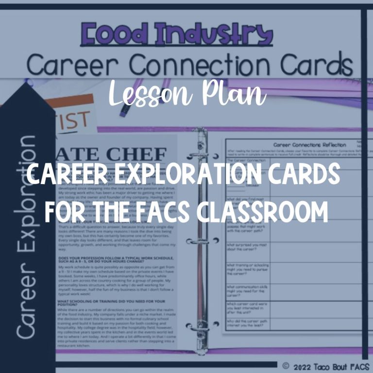 Exciting Cards for Career Exploration in the FCS Classroom - 3 Different Industry Cards