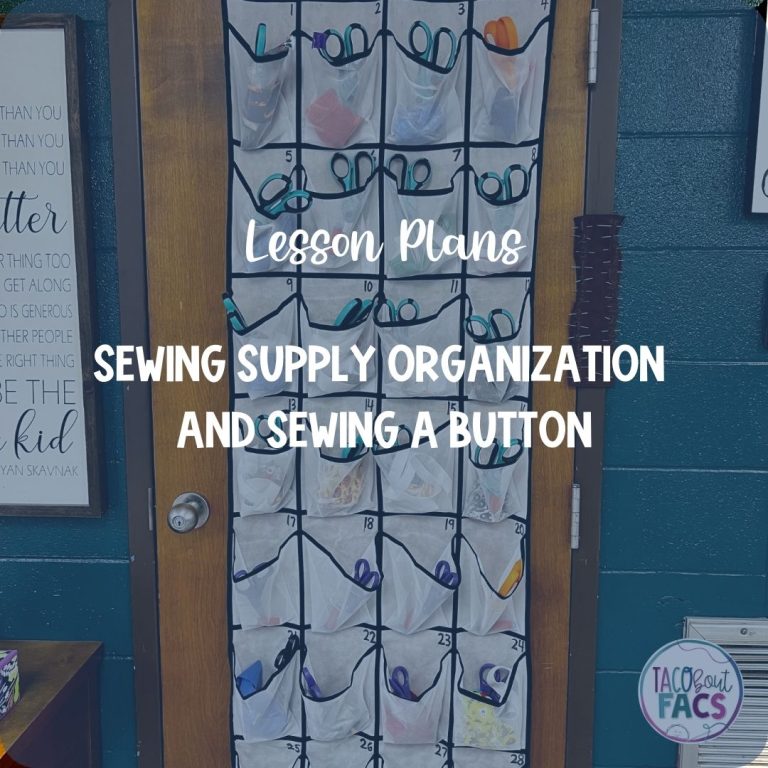 hand sewing supply organization lesson plans