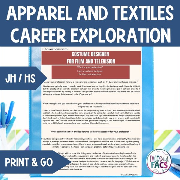 apparel and textiles career exploration fcs