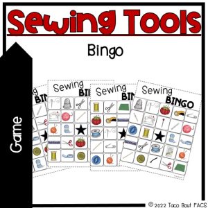 Sewing bingo game for family and consumer science