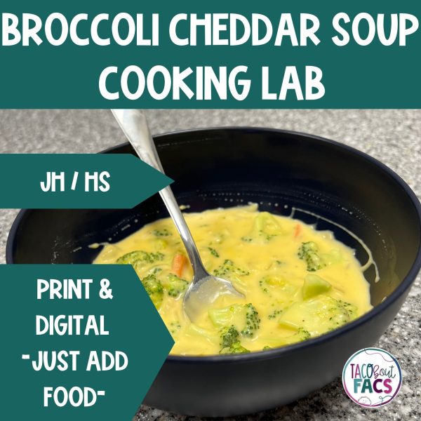 broccoli cheddar soup cooking lab