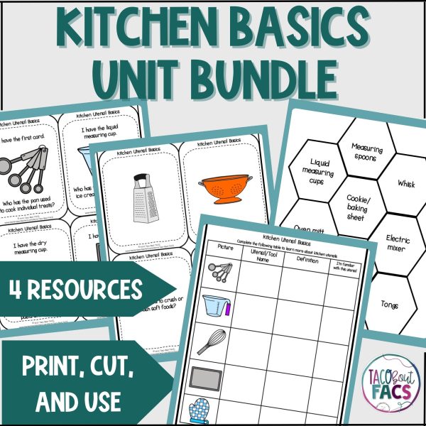 kitchen utensil basics unit bundle