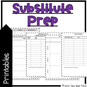 Secondary Sub Prep Forms