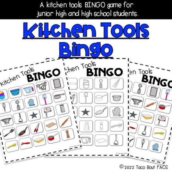 kitchen tools bingo