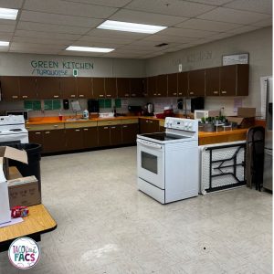 old and outdated family and consumer science kitchen