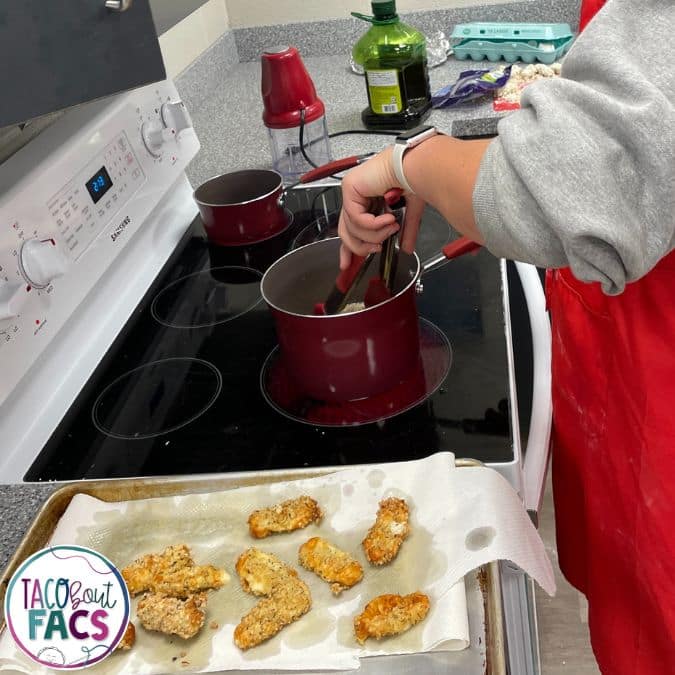 facs prepping the food