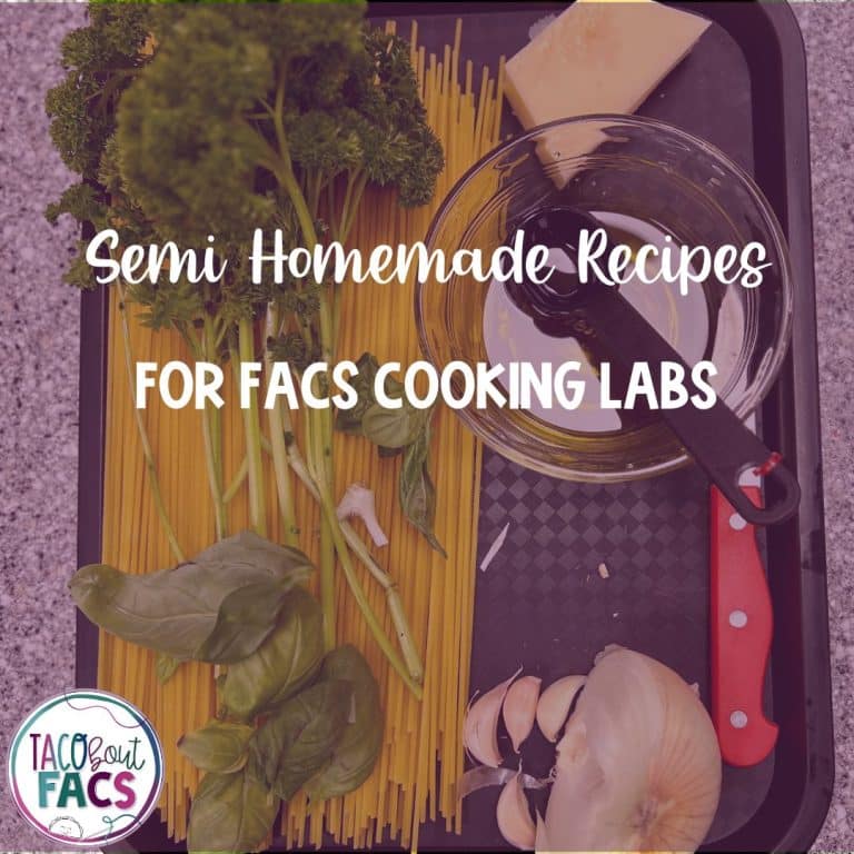 Using semi-homemade recipes to help family and consumer science cooking labs use measuring skills