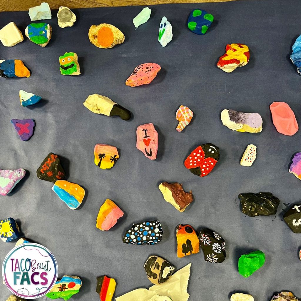 using painted rocks to promote kindness through small, consistent actions