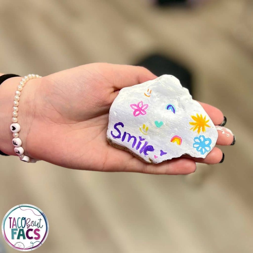 Small, consistent actions to promote kindness with painted rocks