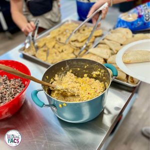 making a Mexican feast; Teaching expectations for cooking with a guest chef