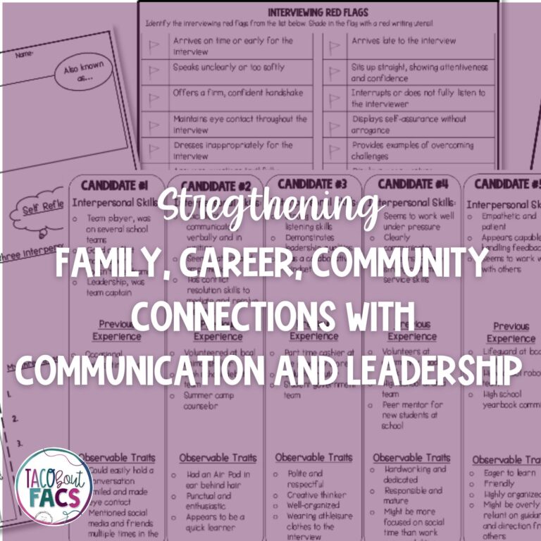 strengthening family career community connections with communication and leadership