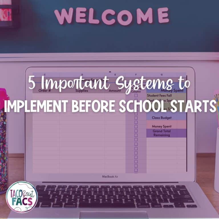 5 Important Classroom Systems to Implement Before School Starts