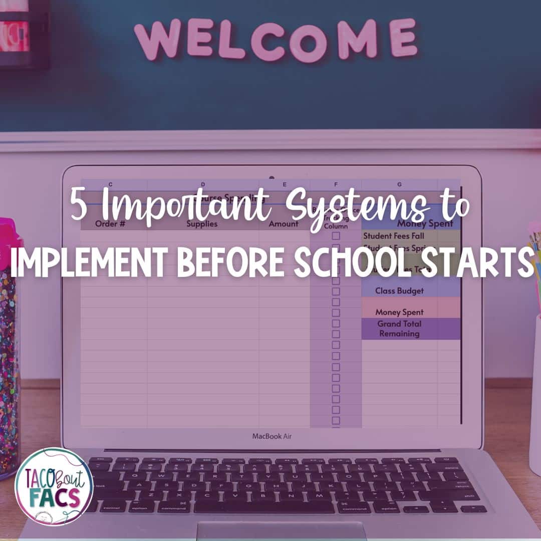 5 Important Classroom Systems to Implement Before School Starts ...