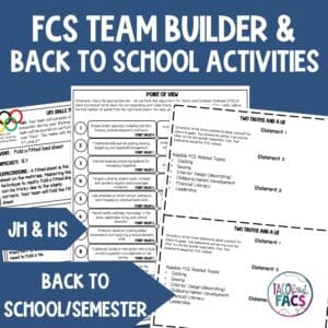 life skills team builder and back to school activities