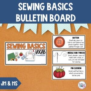 Sewing Vocabulary Bulletin Board