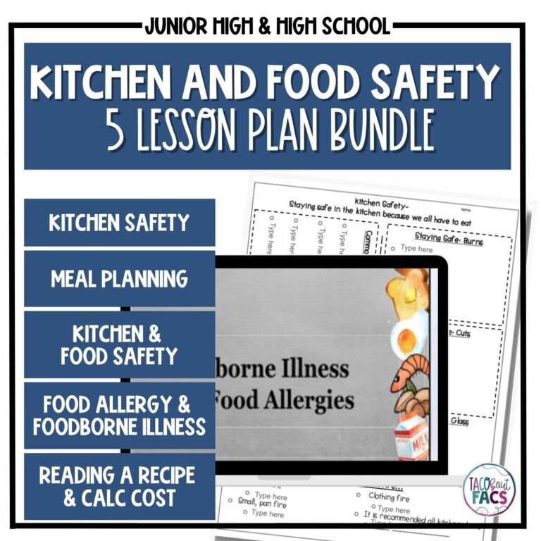 Kitchen and Food Safety Lesson Plan Bundle (1)